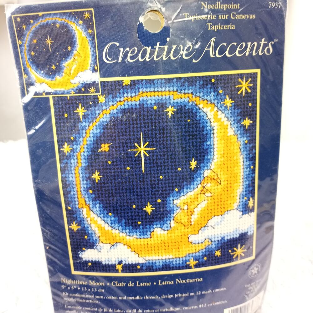 Nighttime Moon New In Package Needlepoint Kit